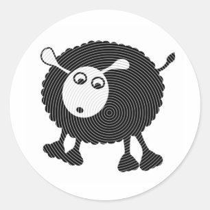 Sticker Rond Blacksheep