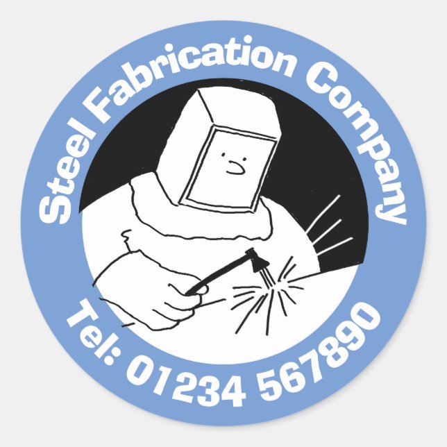Sticker Rond Blacksmiths & Welders Fabrication et soudure en ac (Devant)