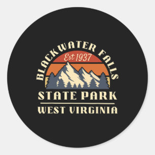 Sticker Rond Blackwater Falls State Park Virginie-Occidentale M