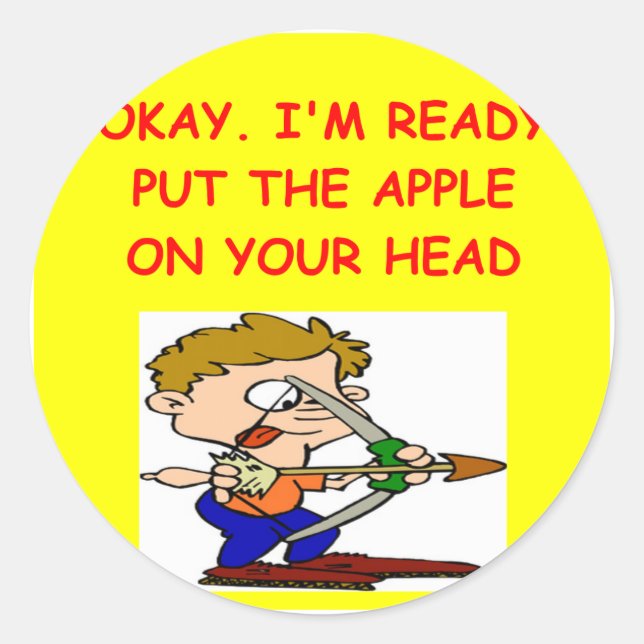 Sticker Rond blague ARCHERY (Devant)