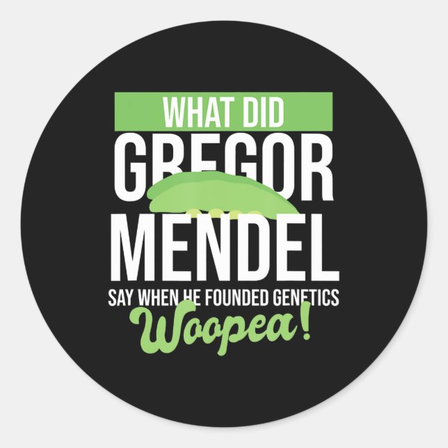 Sticker Rond blague de science professeur de biologie, nerdy hu (Devant)
