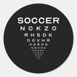 Sticker Rond Blague drôle de planche d'opticiens de football