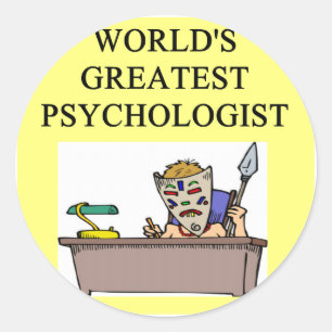 Sticker Rond blague psychologue psychologue