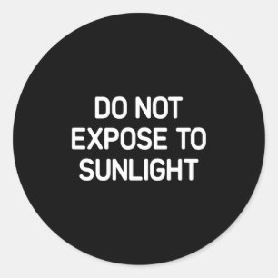 Sticker Rond Blagues sarcastiques sans exposition au soleil