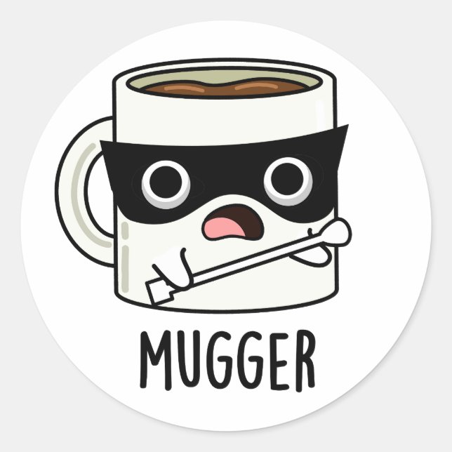 Sticker Rond Blagueuse de Tasse Drôle  (Devant)
