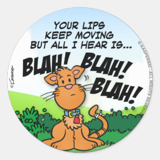 STICKER ROND BLAH ! BLAH ! BLAH !