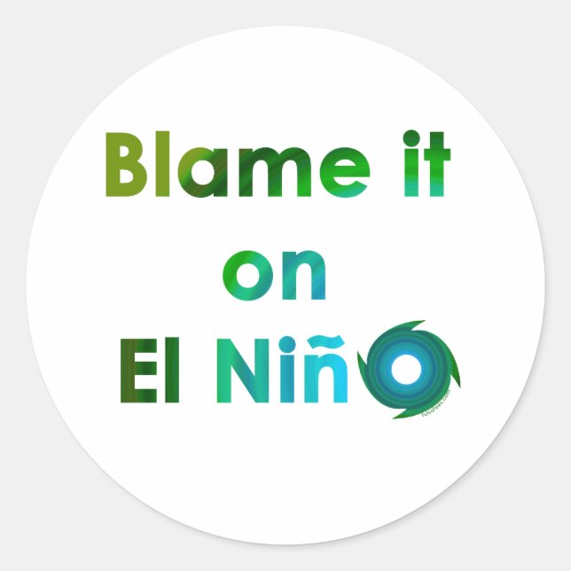 Sticker Rond Blâmer El Nino (Devant)
