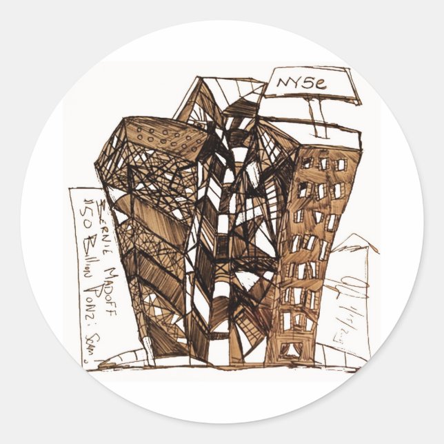 Sticker Rond blanc cassé (Devant)