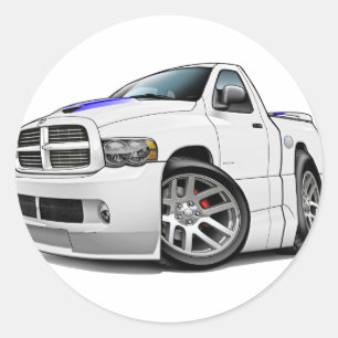 Sticker Rond Blanc de RAM de Dodge SRT10