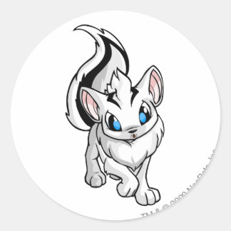Sticker Rond Blanc de Xweetok