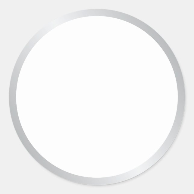Sticker Rond Blanc et blanc élégant (Devant)