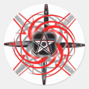 Sticker rond blanc FireStar