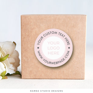 Sticker rond blanc IPnk Business Custom Text