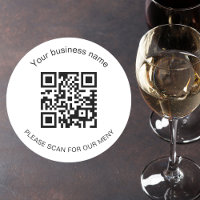 Blanc noir bar restaurant menu qr code
