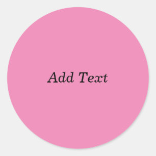Sticker Rond Blanc rose Créez votre propre Modèle de texte Ajou