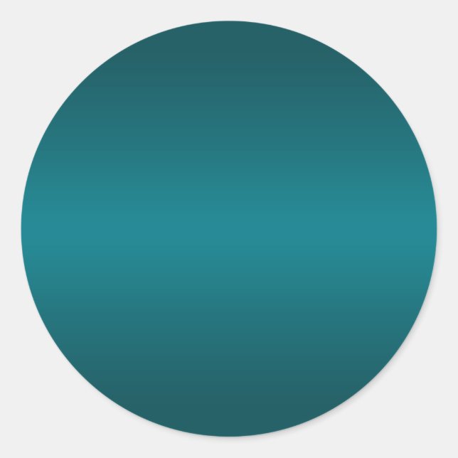 Sticker Rond Blanc Turquoise foncé (Devant)
