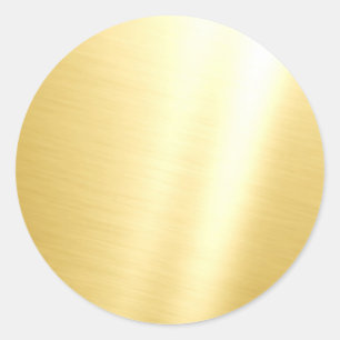 Sticker Rond Blank Faux Gold Glamor Modèle Élégant