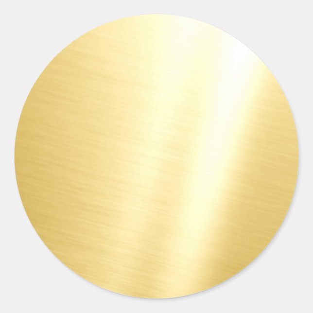 Sticker Rond Blank Faux Gold Glamor Modèle Élégant (Devant)