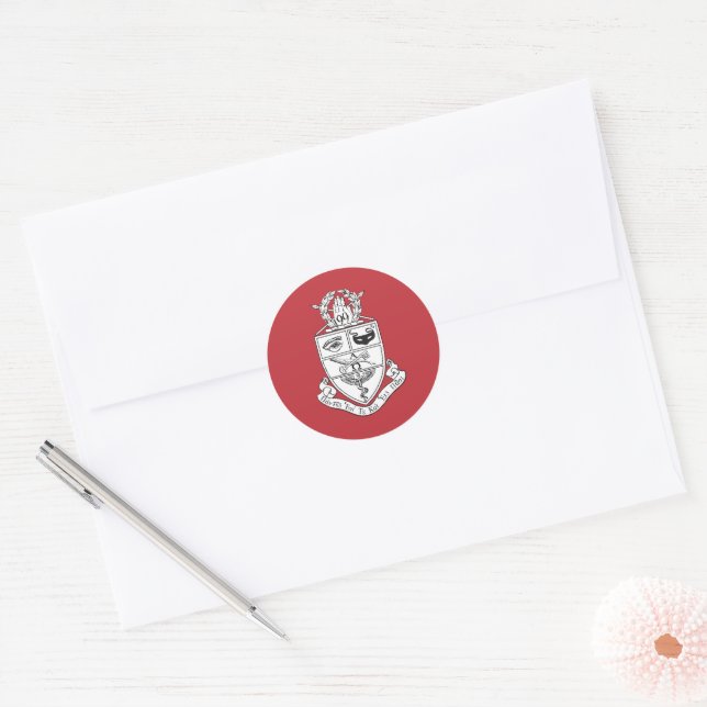 Sticker Rond Blason de Kappa Psi (Enveloppe)