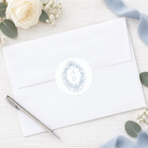 Blason de monogramme floral élégant pour mariage