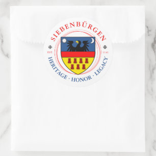 Sticker Rond Blason des Saxons de Transylvanie