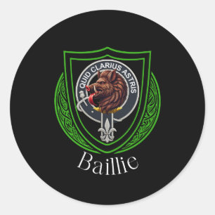 Sticker Rond Blason du clan écossais Baillie