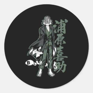 Sticker Rond Bleach Kisuke Avec Kanji Vertical