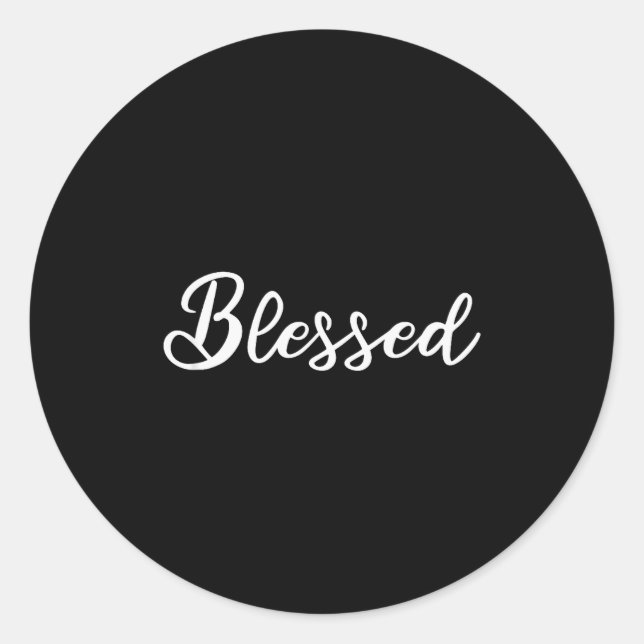 Sticker Rond Blessed Christian  (Devant)