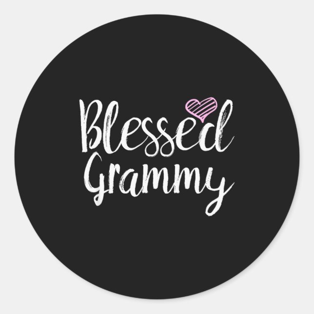 Sticker Rond Blessed Grammy - Grandma  (Devant)