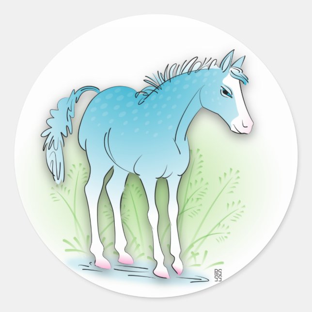Sticker Rond bleu (Devant)