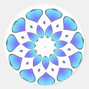 Sticker Rond bleu