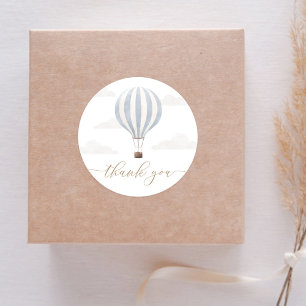 Sticker Rond Bleu à air chaud anniversaire