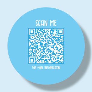 Sticker Rond Bleu Analyse de code QR professionnel