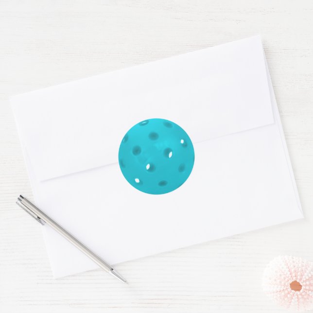 Sticker Rond Bleu Aqua (Enveloppe)