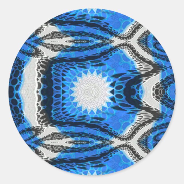 Sticker Rond Bleu atomique (Devant)