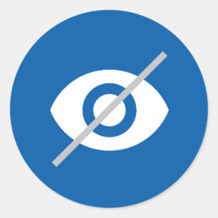 Sticker Rond Bleu aveugle