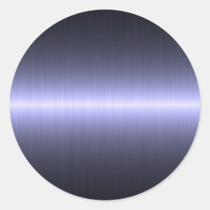 Sticker Rond bleu brossé fort