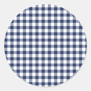 Sticker Rond Bleu de En vichy classique