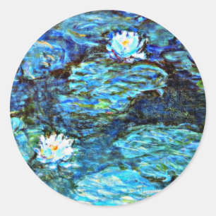 Sticker Rond Bleu des nénes d'eau par Monet
