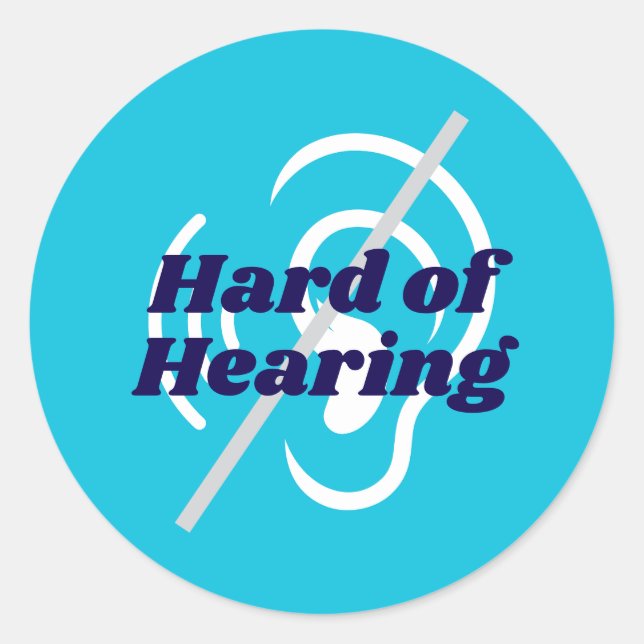 Sticker Rond Bleu dur pour le support auditif (Devant)