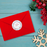 Sticker Rond Bleu En vichy Vintage Red Christmas Cars<br><div class="desc">Une aquarelle festive avec des voitures rouges vintage portant des cadeaux de Noël colorés sur un motif bleu clair et blanc en vichy. Personnalisez ces autocollants joyeux avec votre ou vos nom(s) et ajoutez-les à votre courrier de Noël et/ou à vos cadeaux.</div>