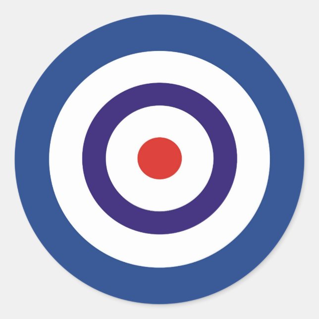 STICKER ROND BLEU ET BLANC (Devant)