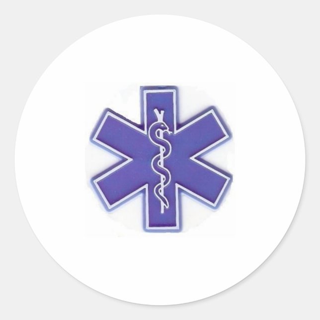 Sticker Rond bleu et blanc numéro deux (Devant)