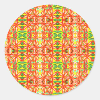 Sticker Rond Bleu et jaune