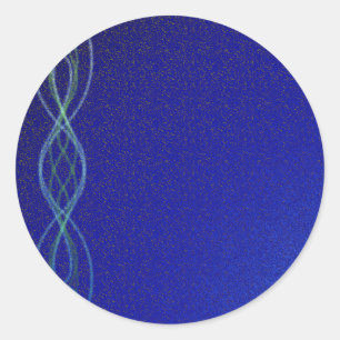 Sticker Rond Bleu Foncé