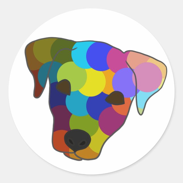 Sticker Rond Bleu foncé (Devant)