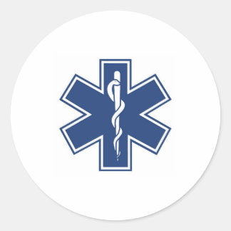 Sticker Rond bleu foncé et blanc