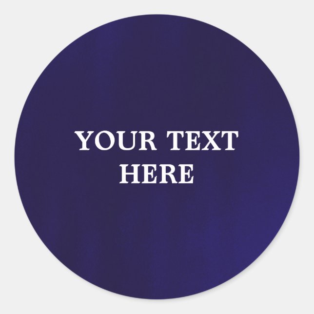 Sticker Rond Bleu foncé Marine Élégant Mouton Élégant (Devant)