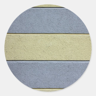 Sticker Rond Bleu gris et jaune tan