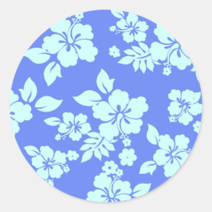 Sticker Rond Bleu hawaïen